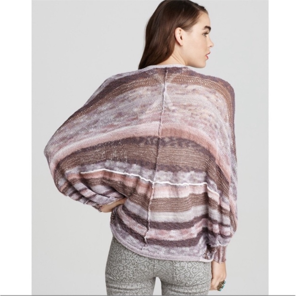 Free People Wild World Draped Cardigan in Amethyst